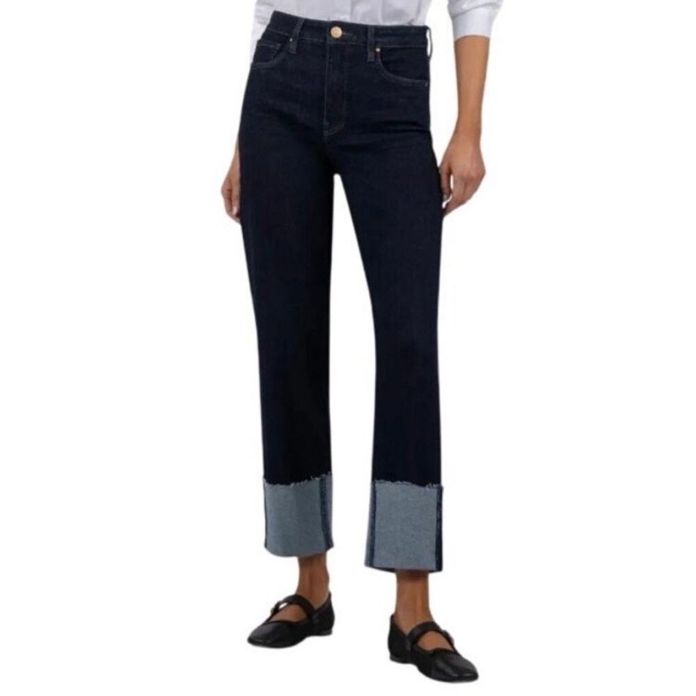 KUT from the Kloth Fay Women's Jeans Fab Ab Straight Kindled Plus 14 Dark Blue